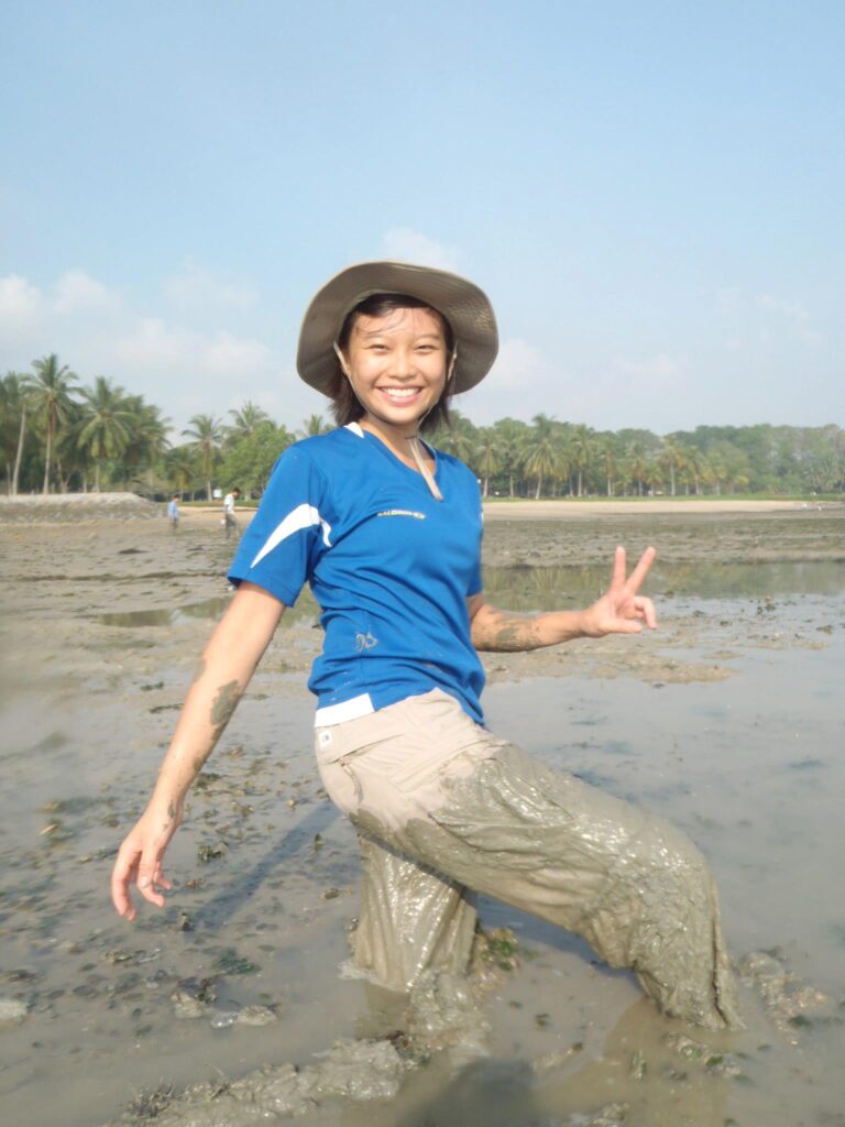 Photo of the author on a mudflat in Singapore.